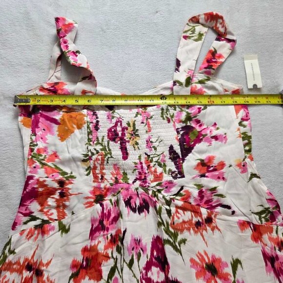New XL Maeve x Anthropologie The Jocelyn sleeveless slip midi dress pink floral - Picture 10 of 14